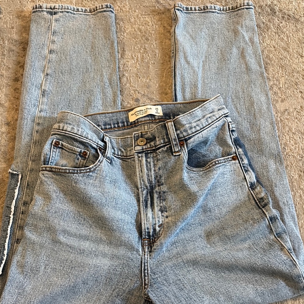 Abercrombie & Fitch Blue Straight Leg Denim